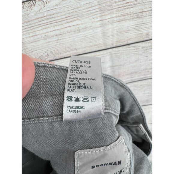 Baldwin Kansas City Brennan Modern Straight Jeans Men's 38 Gray Stretch - Picture 10 of 12